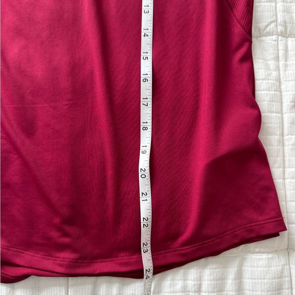 Adidas burgundy breathable long sleeve quarter zip top, size XS - Picture 4 of 6
